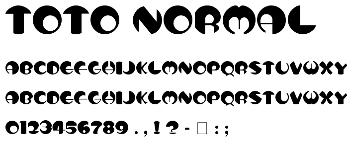 Toto Normal font